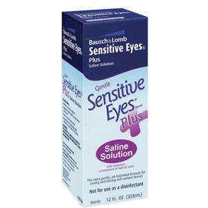 Bausch & Lomb Sensitive Eyes&reg; Plus Saline Solution 12 oz