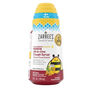 ZARBEE'S Cough Syrup + Mucus, Throat & Nasal, Daytime, Natural Grape Flavor, 4 Fl Oz
