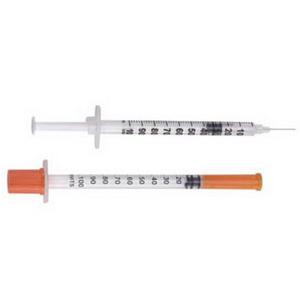 BD SafetyGlide&trade; Insulin Syringe and Needle 29G x 1/2" 1/5cc Volume