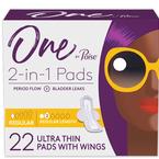 One by Poise Supreme Ultrathin Regular Wing Pad, 22 ct