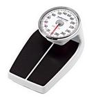 Pelstar LLC Professional Home Care Mechanical Floor Scale 400 lb Capacity, White, Durable Non-skid Platform Mat