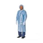 Cardinal Health&trade; Over-The-Head Blue Poly-Coated Isolation Gown, Universal