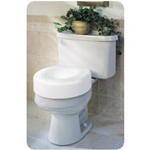 Medline Industries Guardian Economy Raised Toilet Seat 250 lb, 15-1/2" L x 14-1/2" W, Universal Design, Polypropylene Resin