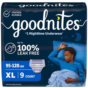Goodnites Jumbo Pack Youthpant, Boy, Size 6 - REPLACES 6953381