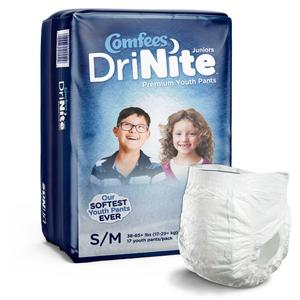 Attends Comfees® DriNite Juniors® Youth Protective Pants, Small/Medium - Replaces 48CMFYS and 48CMFYM