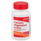 Leader Calcium, Magnesium, Zinc Tablet, 100 ct