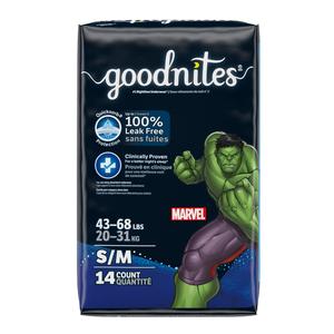 GoodNites Bedtime Bedwetting Underwear for Boys, S-M, 14 Ct. (Packaging May Vary)