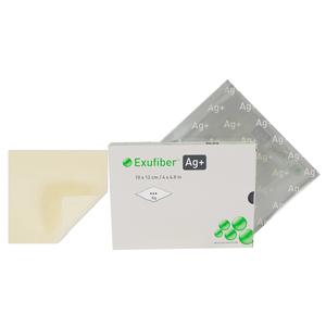 Molnlycke Exufiber&reg; Ag+ Antimicrobial Gelling Fiber Dressing, 4" x 4.8"