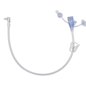 MIC-KEY Continuous Feed Extension Set with SECUR-LOK Right Angle Connector, 2 Port "Y" and Clamp, 60 cm