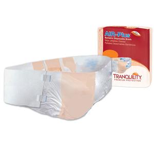 Tranquility® AIR-Plus™ Bariatric Disposable Briefs, 34 oz Fluid Capacity, (70" - 106")
