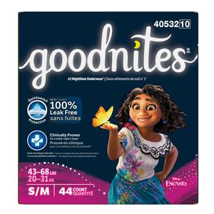 Kimberly Clark Goodnites&reg; Youth Incontinence Pant, for 38 to 65 lb Girl, Clothing Size 4 to 8, Small/Medium, Giga Pack