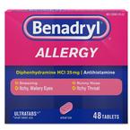 Johnson & Johnson Benadryl&reg; Ultratab&reg; Allergy Relief Antihistamine Drug, Tablet, 48 Count