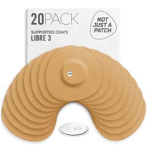 Not Just A Patch Original Patches for Freestyle Libre 3, Beige, 20 ct