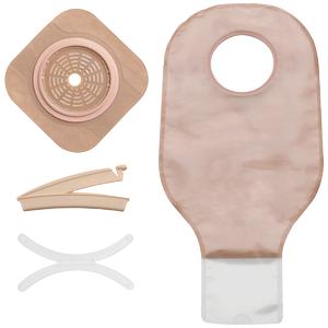 Hollister New Image&reg; Two-Piece Non-Sterile Drainable Colostomy/Ileostomy Kit 3-1/2" Stoma Opening, Integrated Closure, Ultra Clear