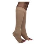 Sigvaris Soft Opaque Calf-High Compression Stockings Medium Long, 20 to 30 mmHg, Nude