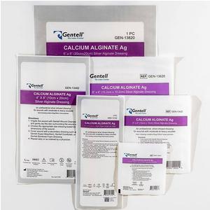 Gentell Calcium Alginate Ag Dressing, 8" x 8"