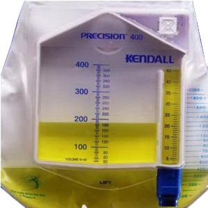 Kendall Dover&trade; Precision 400&trade; Urine Meter with Luer-Lock Sampling, Safeguard&trade; 400mL, Extra-Long 60" Tubing