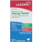 Leader 24 Hour Allergy Relief, 10Mg Tablets, 30 ct (Compare To Claritin)