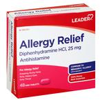 Leader Allergy Relief, 25 mg Mini Tablets, 48 ct (Compare To Benadryl Allergy Ultratab)
